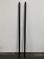 Décoration d'escalier intérieur Carré uni noir mat Revêtement en poudre Fer forgé Métal Newel Modern Iron Newel Post