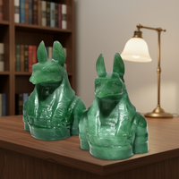Natürliche Feng-Shui-Figuren aus der Fabrik, Spirituelles Produkt, Heilkristall-Kunsthandwerk, Grüner Aventurin Anubis für Heimdekoration