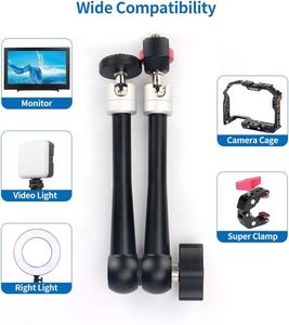 Заводская 11-дюймовая шарнирная мощная Волшебная рукоятка с 1/4 "резьбовой головкой для вспышки монитора камеры - Product Image 5