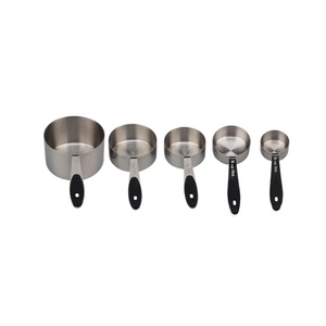 Stainless Steel Measuring Cups, 5 Piece <b>Stackable</b> Measuring Set - Product Image 3
