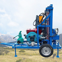 Machine de forage hydraulique diesel portable en promotion avec une profondeur maximale de 150 m pour le forage de puits et de roches