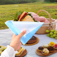 Sac en papier kraft jetable personnalisable, emballage de sandwich résistant à l'huile pour hot dogs, pop-corn, snacks, emballage pour usage alimentaire
