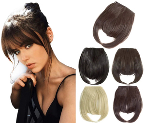 <span class=keywords><strong>Extension</strong></span> per Frangia per Donne Bianche, 100% Capelli Umani Brasiliani Naturali, Clip per Frangia, <span class=keywords><strong>Extension</strong></span> per Capelli Umani Naturali - Product Image 1