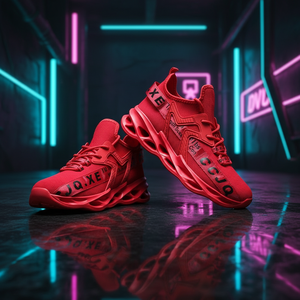 รองเท้าผ้าตาข่าย ระบายอากาศได้ดี น้ำหนักเบา สไตล์ลำลอง รองเท้ากีฬาแบบถัก รองเท้าผู้ชาย ไซส์ 11 12 - Product Image 1