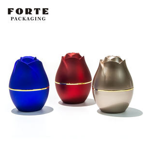 Forte Rose forme Luz LED Fantaisie Bijoux Cas Collier Bague En Diamant Boîte D'emballage Avec Logo Personnalisé - Product Image 3