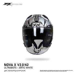 Casco de Media Cara JPX Nova X V2 Motif N2 con Doble Visera, Diseño Elegante para Cualquier Aventura Urbana. - Product Image 2