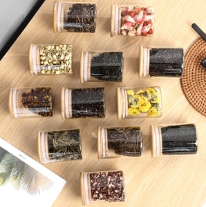 ชุดโหลแก้วทนความร้อนสูง12ชิ้นพร้อมฝาไม้ไผ่ - Product Image 3