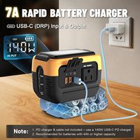 Convertisseur d'énergie à onde sinusoïdale pure monophasé 240W, design léger à 3 ports, compatible avec les ordinateurs portables, batterie 18V, chargeur rapide 7A, 120V