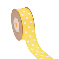 2.5 cm Süblimasyon Baskılı Puantiyeli Polyester Şerit Çanta Ayakkabı Saç Aksesuarları DIY El Yapımı Malzemeler için Renkli