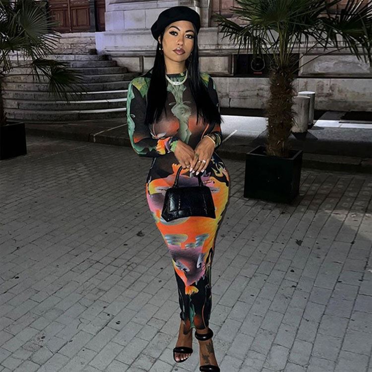 Shop Our Fall New Color Print Women Maxi Dress Collection