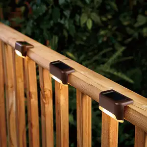 Luzes solar abs com deck para escadas, novidade, venda quente, atualizada, à prova d' água, para jardim, com luzes de passo