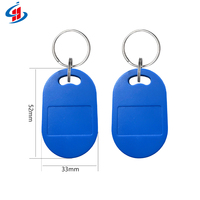 Porte-clés RFID 125khz avec logo personnalisé Porte-clés intelligent en ABS avec communication NFC Porte-clés promotionnel réinscriptible