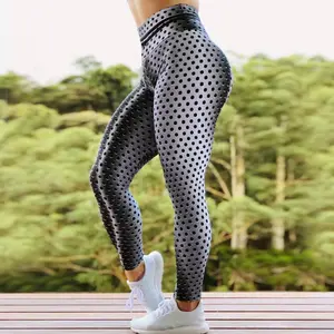 Salspor − pantalon de Yoga taille haute pour femme, leggings hexagonaux imprimés, push-up, serré pour exercices