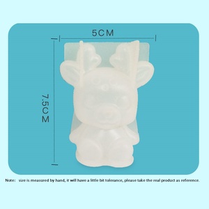 Nouvellement belle utilisation de bricolage personnalisé 3D moule en <span class=keywords><strong>silicone</strong></span> époxy résine de cerf <span class=keywords><strong>Sika</strong></span> de Noël - Product Image 5