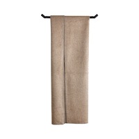 Plaid en laine Harry, style moderne et luxueux, couleur camel, 140*240cm, avec bordure en fil épais texturé, chaud et décoratif pour lit et canapé
