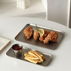 Großhandel 304 Edelstahl Rechteckige Servierplatte für <span class=keywords><strong>Korean</strong></span> BBQ Restaurant Café und Zuhause - Product Image 6