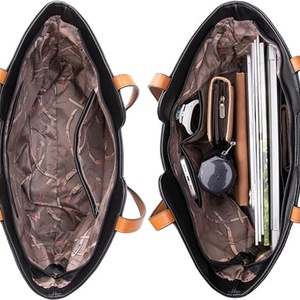 Large Capacity Handmade Crazy Horse Leather Elegant Vintage Fashionable Portable Two Handles Open Closure Unisex Casual Tote - Product Image 1