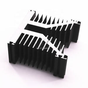 Custom formica a forma di Led estruso in <span class=keywords><strong>alluminio</strong></span> Ssr dissipatore di calore per Computer apparecchio elettrico anodizzato nero - Product Image 2