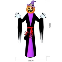 Citrouille Gonflable Professionnelle pour Décoration d'Halloween, Grande Citrouille Fantôme pour Événements Extérieurs, Fêtes, Maisons Hantées, Publicité (ODM)