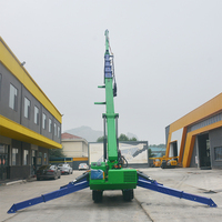 Grue araignée robuste de 8 tonnes avec moteur Kubota, micro-grue sur chenilles pour travaux de réparation en chantier naval