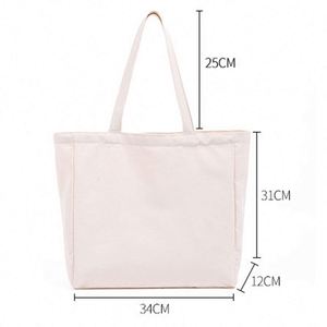 Sac fourre-tout en toile écologique personnalisé en gros pour femmes, réutilisable, recyclable, avec logo et motif, cadeau original pour les courses - Product Image 4