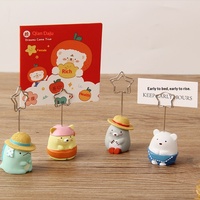 Fournisseur en gros de pinces à messages/notes miniatures en résine, animaux de dessin animé, mignonnes, créatives, simples, pour la décoration de bureau, Pâques, mariage, fête