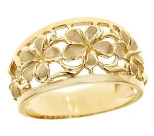 Designer Custom Brass Gold Plated Jewelry Hawaiian heirloom Stainless steel ring jewelry 925 Sterling Silver Ring