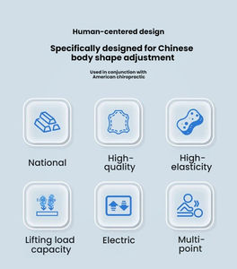 Meja Pijat <span class=keywords><strong>Chiropractic</strong></span> Elektrik yang Dapat Disesuaikan Tingginya, Peralatan Fisioterapi Otomatis - Product Image 5