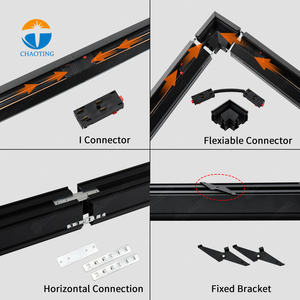 Tissu de tension de rail de profil en aluminium de plafond extensible Rail d'éclairage magnétique de <span class=keywords><strong>LED</strong></span> AC220v Rail de voie magnétique pour le plafond <span class=keywords><strong>tendu</strong></span> de la russie - Product Image 5