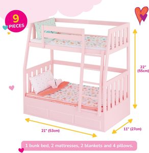 Baby <strong>Doll</strong> <strong>Bunk</strong> <strong>Beds</strong> <strong>Doll</strong> Cribs for 18 Inch <strong>Dolls</strong> Wooden <strong>Doll</strong> <strong>Beds</strong> Cribs Fits American Girls (Wood 2 Pcs <strong>Beds</strong>) - Product Image 4