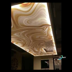Mooie Kwaliteit Plafond Decoratief Materiaal Goud Marmer Ontwerpen Uv Gedrukt Spanplafonds Folie Voor Modern Kantoor - Product Image 6