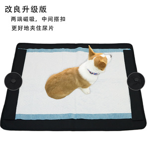 Tapis pour chiot rectangulaire noir imperméable lavable pour chien, utilisable en toutes saisons - Product Image 2