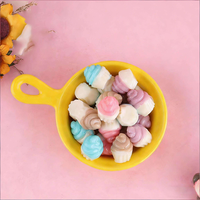 Groothandel Halal snoep op maat gemaakte 3D cupcake vorm fruitige smaak zacht gummy snoep voor detailhandel