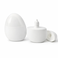 Flacon rond en plastique de 50 ml pour crème solaire, avec bouchon à vis rond, emballage cosmétique