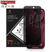 Verre trempé anti-espionnage pour iPhone 18 Pro/18 Pro Max, protection d'écran anti-rayures 9H, vente en gros