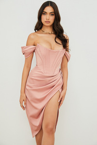 Elegante Abito Lungo da Festa <span class=keywords><strong>Rosso</strong></span> con Spalle Scoperte, <span class=keywords><strong>Vestito</strong></span> <span class=keywords><strong>Midi</strong></span> Asimmetrico con Spacco per Donna, Autunno Inverno, Abito da Club, Vestido, Robe - Product Image 2