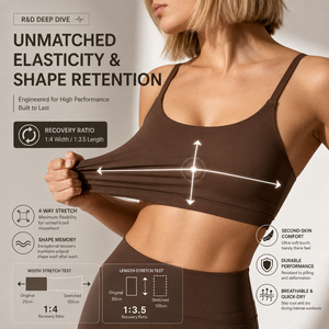 <span class=keywords><strong>Reggiseno</strong></span> Sportivo Senza Coppe Second Skin 90gsm in Nylon PA66 Leggero, Altamente Elastico, Traspirante, con Funzione di Assorbimento dell'Umidità e Spalline Regolabili - Product Image 5