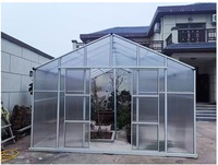 Rumah Kaca Taman Modern dari Logam Aluminium Polikarbonat dengan Ukuran yang Dapat Disesuaikan, Mudah Dirakit, Ramah Lingkungan
