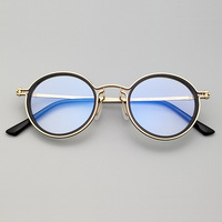 Lunettes de vue rondes vintage pour femmes en titane pur, ultra-légères, photochromiques, à monture intégrale avec cadre minimaliste en acétate