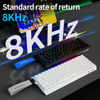 LDON 68 Keyboard Laser Mekanik Hot-Swappable dengan Sumbu Magnetik, Aluminium Alloy, Polling Rate 8000Hz, Type-C, RGB, Kompetitif untuk Desktop