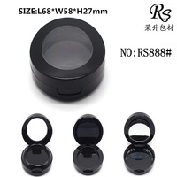 Boîtier compact rond rechargeable et tendance pour fard à joues, fard à paupières, poudre pressée, avec miroir intégré