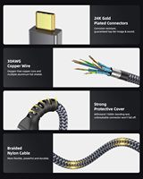 Kabel Thunderbolt 5 Berkualitas Tinggi 5m Bersertifikasi Intel dan Kabel Thunderbolt 5 Tipe C ke Tipe C Kompatibel dengan MacBook Pro/Air