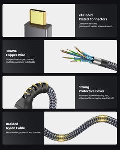 Cable Thunderbolt 5 de Alta Calidad de 5 m, Certificado por Intel y Cable Thunderbolt 5 Tipo <span class=keywords><strong>C</strong></span> a Tipo <span class=keywords><strong>C</strong></span> Compatible con MacBook Pro/Air - Product Image 6