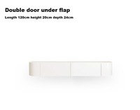 Table basse convertible en support d'écran TV en bois massif avec plateau en verre design industriel 2026, salon moderne, chambre à coucher, LED