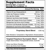 Capsules de soutien de la prostate Prosta Gland avec complexe de stérols végétaux, bêta-sitostérol, extrait de pépins de raisin, zinc, sélénium, 90 unités