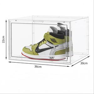 Cajas de <span class=keywords><strong>Zapatos</strong></span> Apilables de Plástico, Cajas Transparentes para Tenis, Puerta Magnética Plegable, Almacenamiento de <span class=keywords><strong>Zapatos</strong></span> Transparente, <span class=keywords><strong>Caja</strong></span> de Almacenamiento para Tenis BT-376 - Product Image 6
