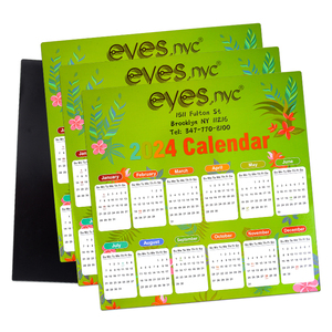 2024 High Quality Custom Print Promotional Business Gift Calander Fridge Magnet Magnetic Flat Calendar