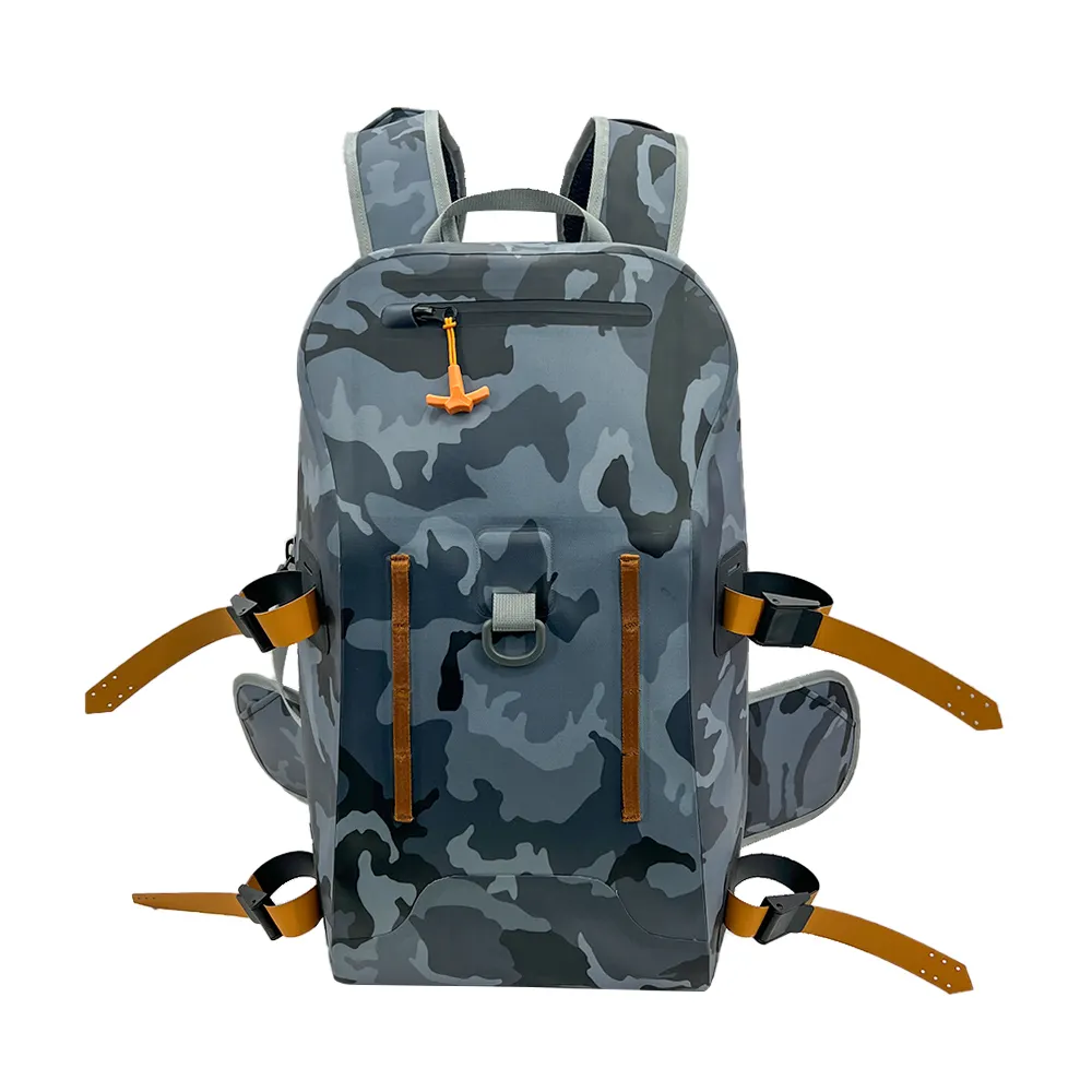 OEM ODM TPU PVC Wholesale Multi-function Waterproof Fly Fishing tackle bag Backpack For Fishing Rod Gear