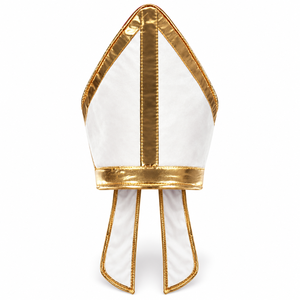 <span class=keywords><strong>Chapeau</strong></span> <span class=keywords><strong>de</strong></span> Mitré <span class=keywords><strong>de</strong></span> <span class=keywords><strong>Pape</strong></span> en Peluche Blanc Doré Personnalisé pour Adulte, Réglable, pour Costume Religieux, Fête, Spectacle Scénique, Vente en Gros - Product Image 2