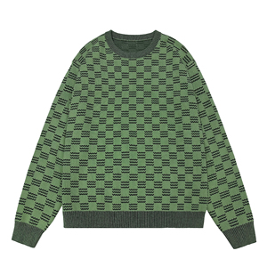 Maglioncino Jacquard maglione lavorato a maglia Casual da <span class=keywords><strong>uomo</strong></span> personalizzato stile autunno maglia a girocollo in cotone - Product Image 3